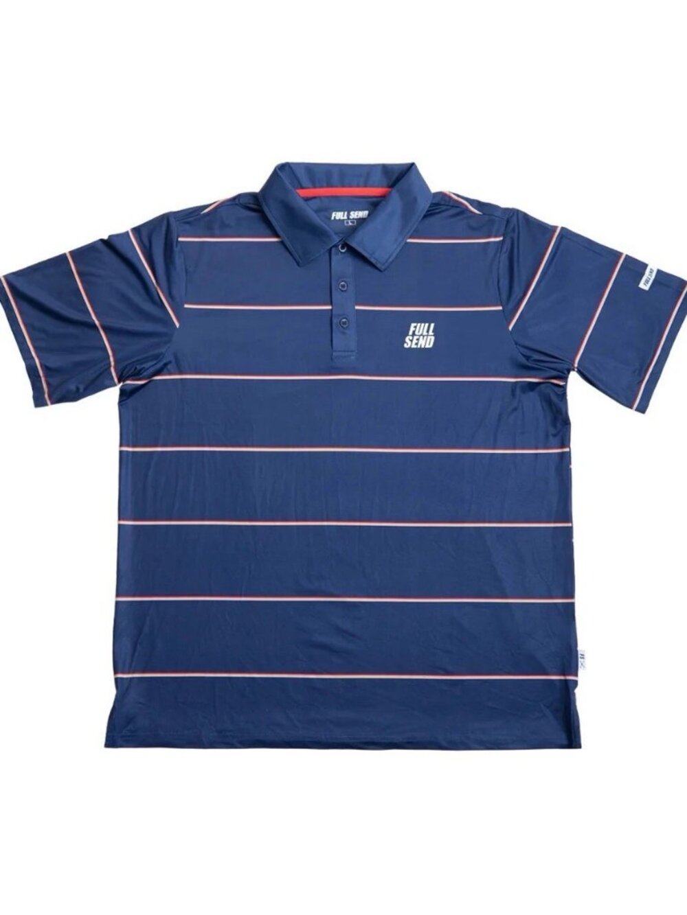Full Send Golf Polo Small Navy Red Stripes New with Tags Nelk Boys